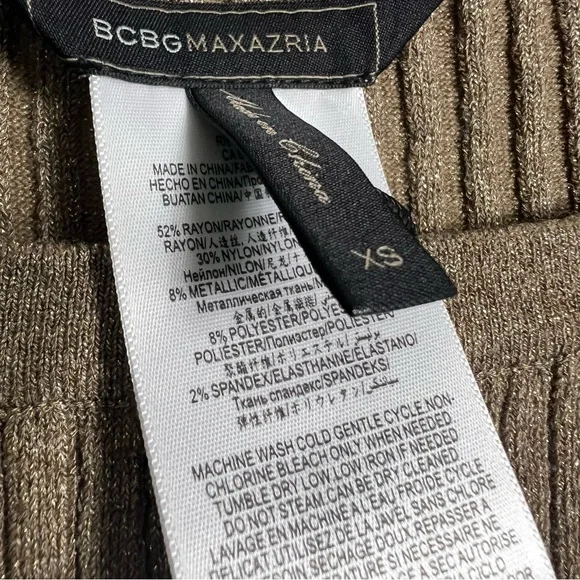 BCBG Metallic Cropped Ribbed Sweater - Picture 6 of 8